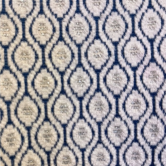 ModCloth XL Fit & Flare Dress Nautical Preppy Silver Sparkle, Deep Pockets 50s - Picture 8 of 10